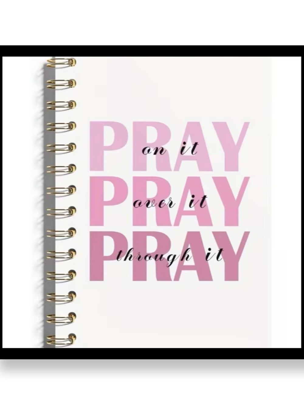 (New in package)Pink "PRAY" Spiral Notebook